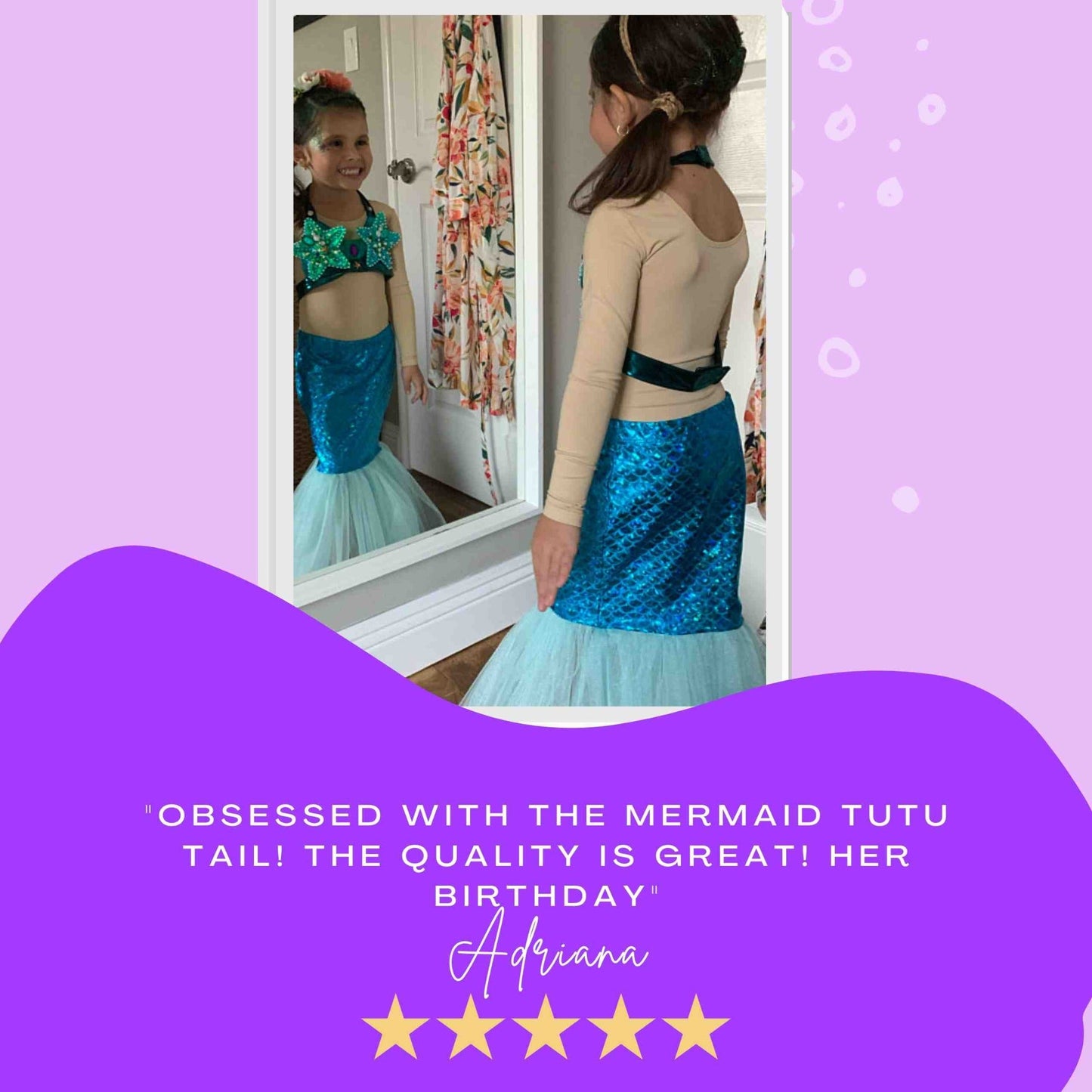 Mermaid Costume Set - Blue Starfish - ❗️RESTOCK PRE-ORDER LISTING❗️