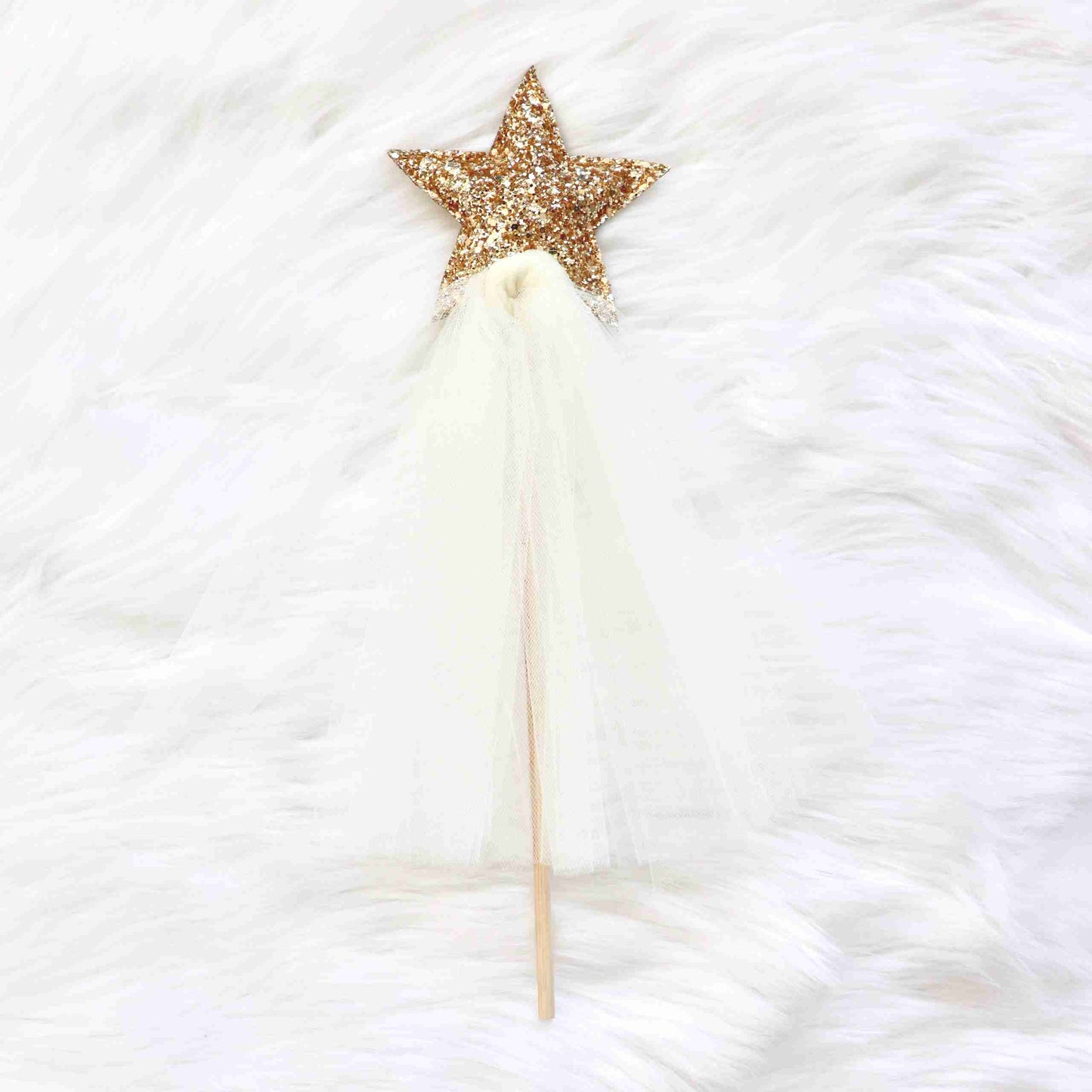 Sparkle Magic Wand - Gold/White