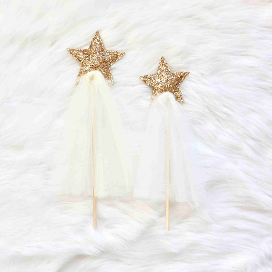 Sparkle Magic Wand - Gold/White