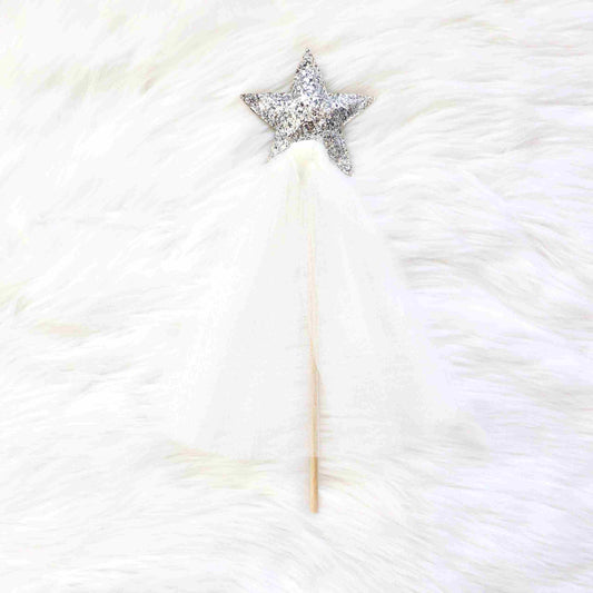 Sparkle Magic Wand - Silver/White