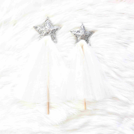 Sparkle Magic Wand - Silver/White