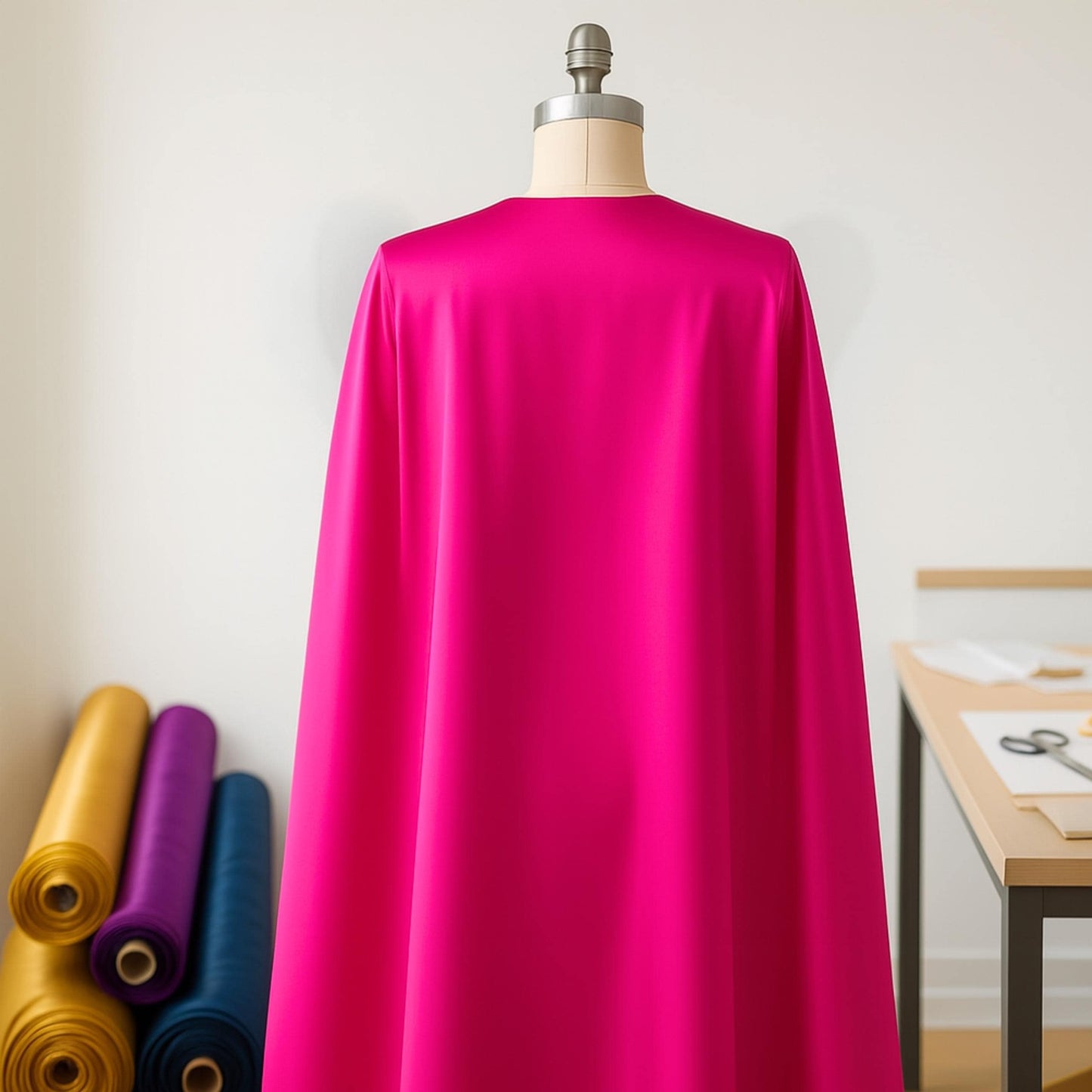 Adult Size Satin Superhero Cape - Pink