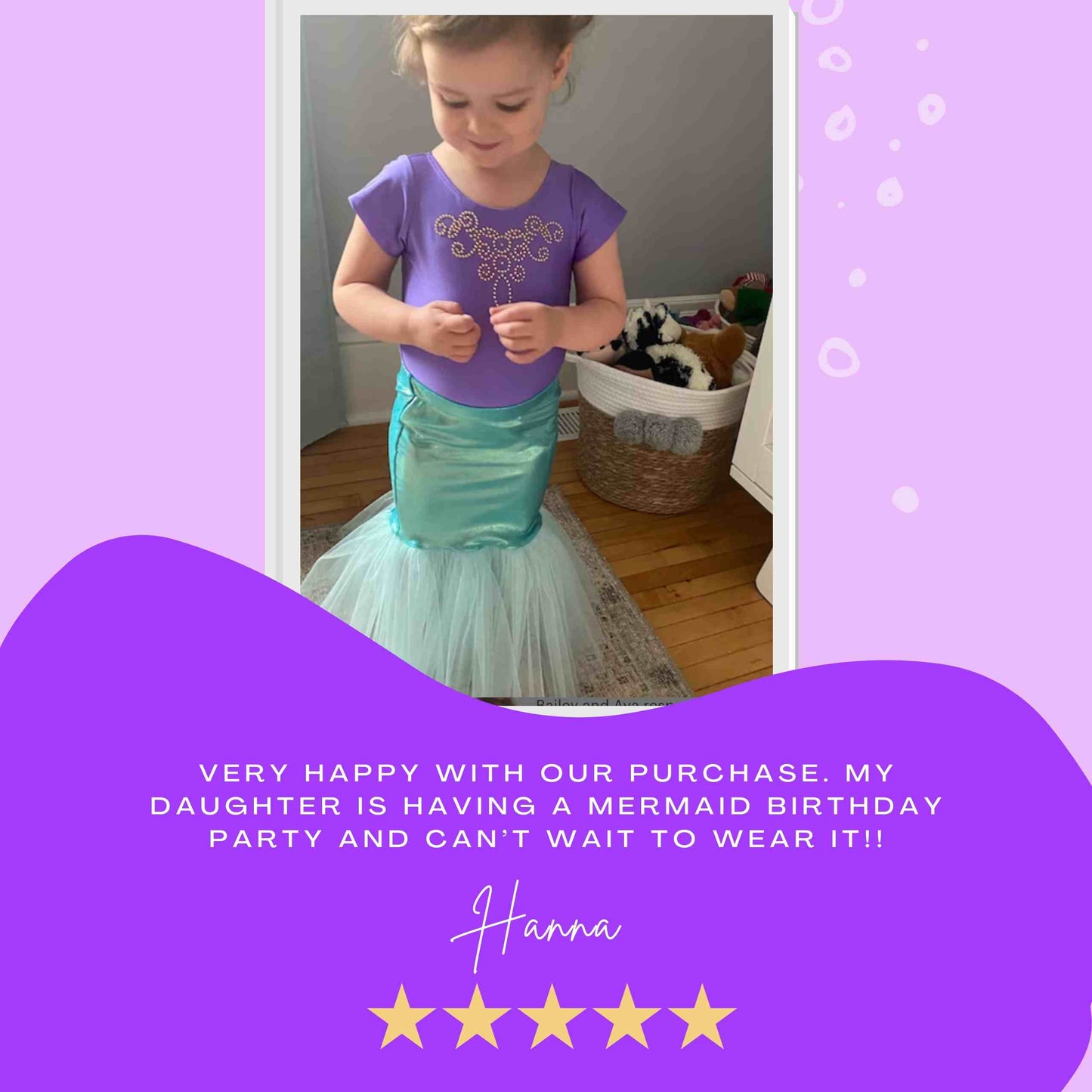 Mermaid Skirt & Crown Set - Teal