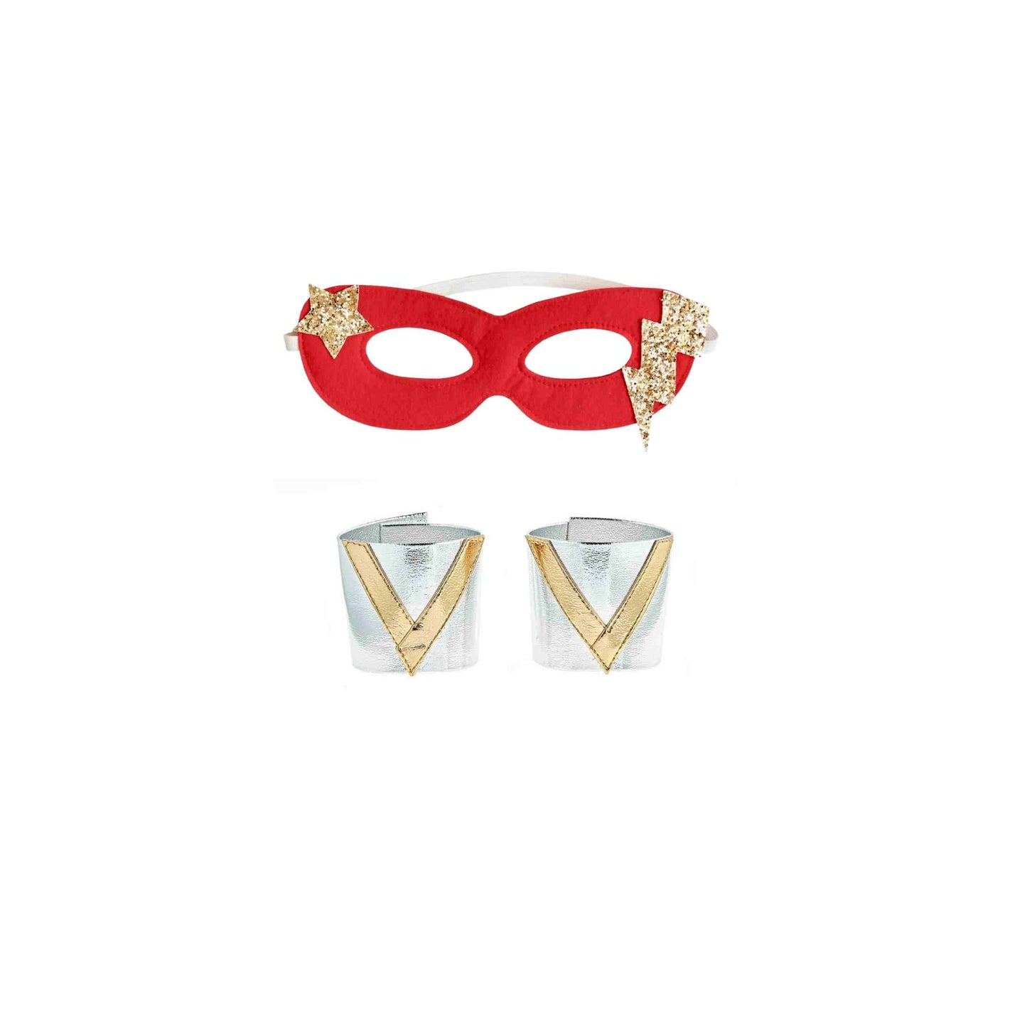 Superhero Mask & Cuff Set, Red