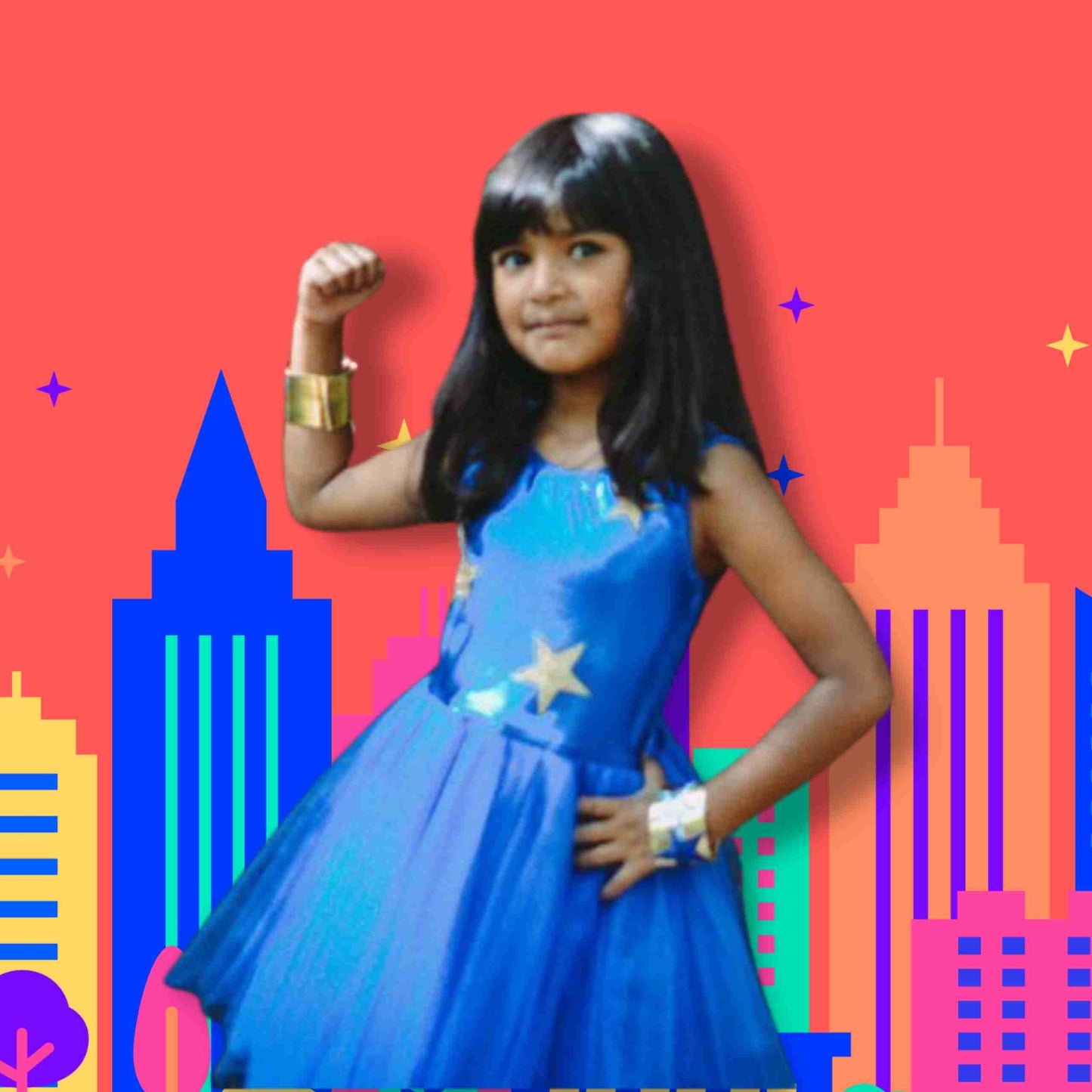 Superhero Dress Costume Set