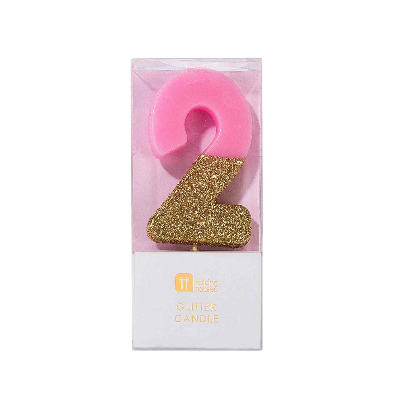 Glitter Birthday Candle, Pink