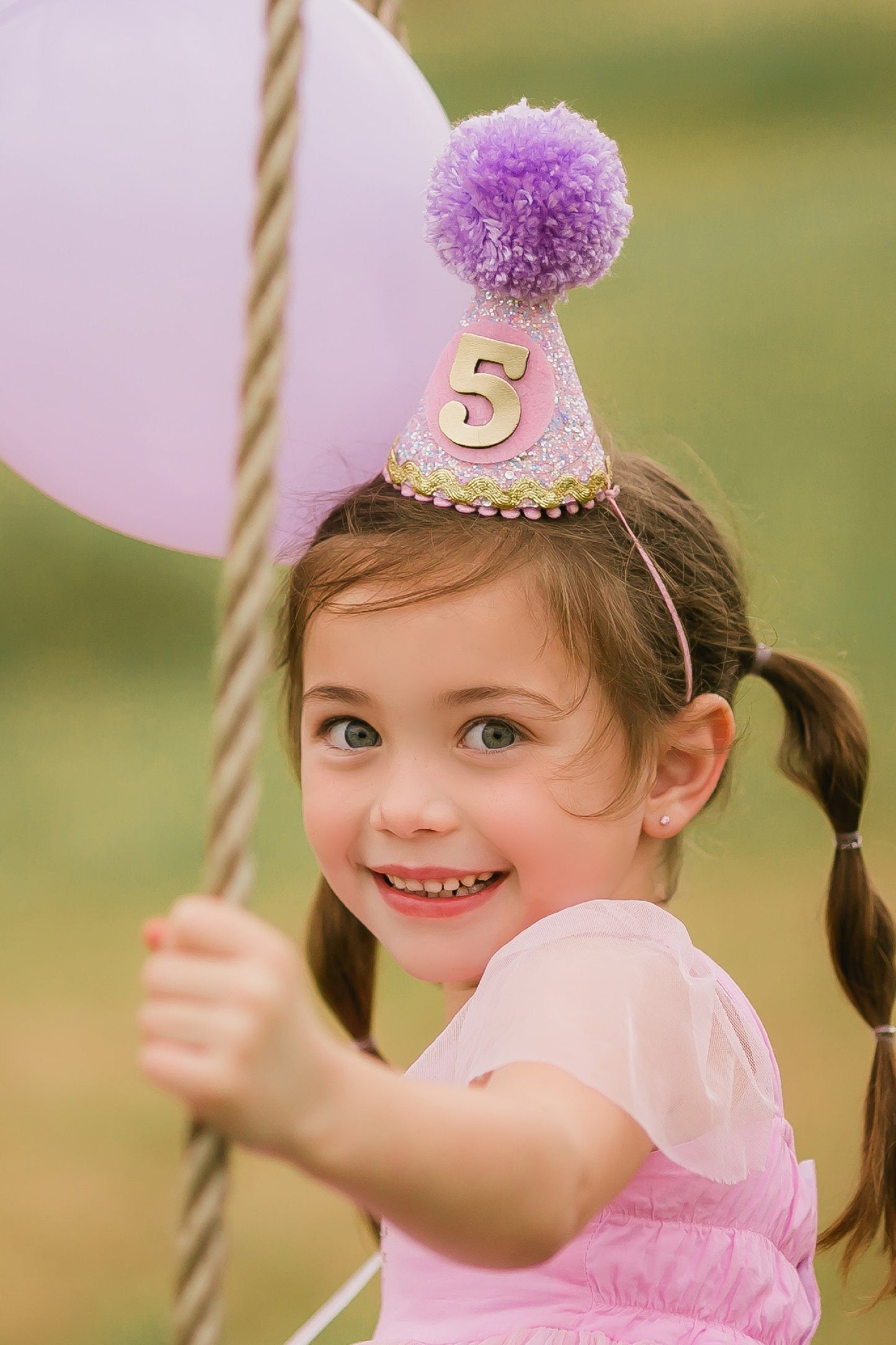 Custom Birthday Hat Custom - Pink Purple Gold Options