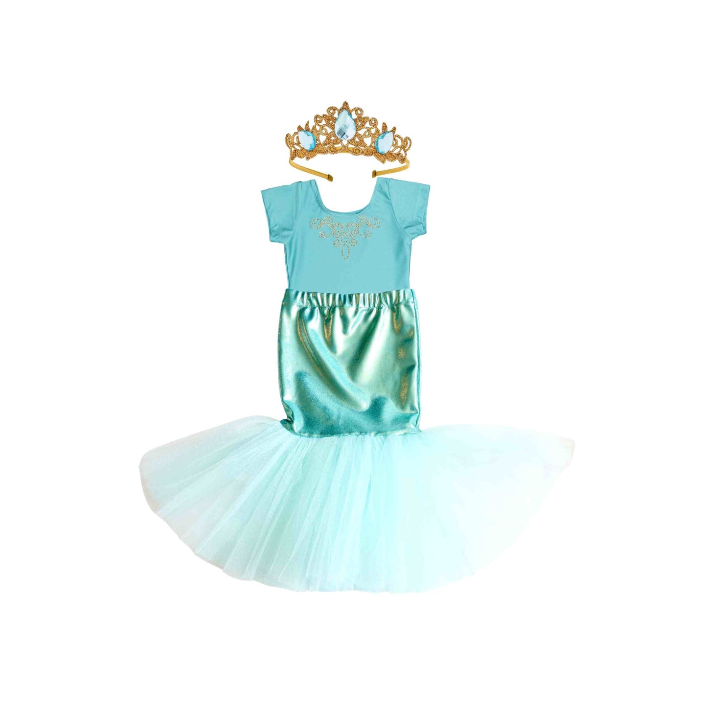 Mermaid Costume Set - Aqua/Aqua