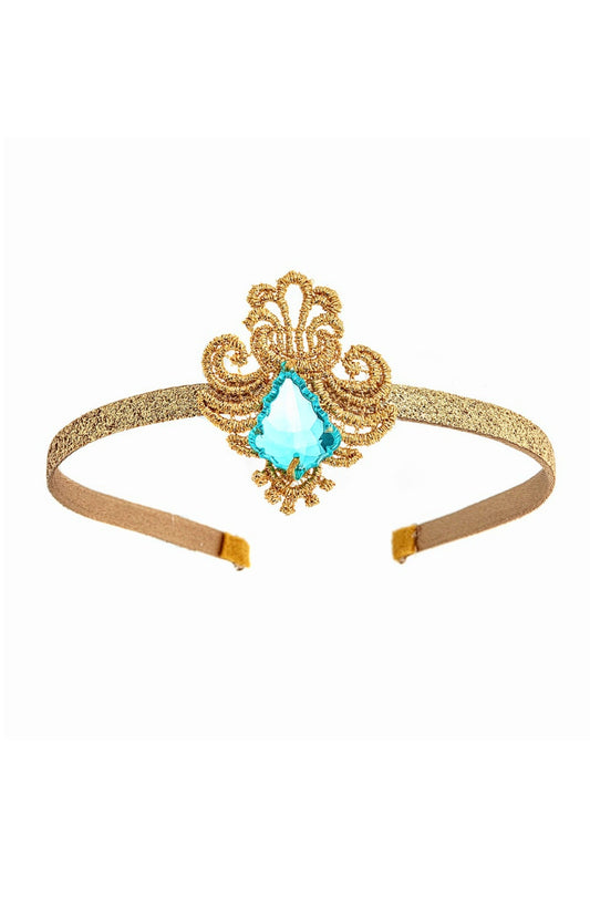 Default Type - "All That Glitters" Genie Headband - Green Gem