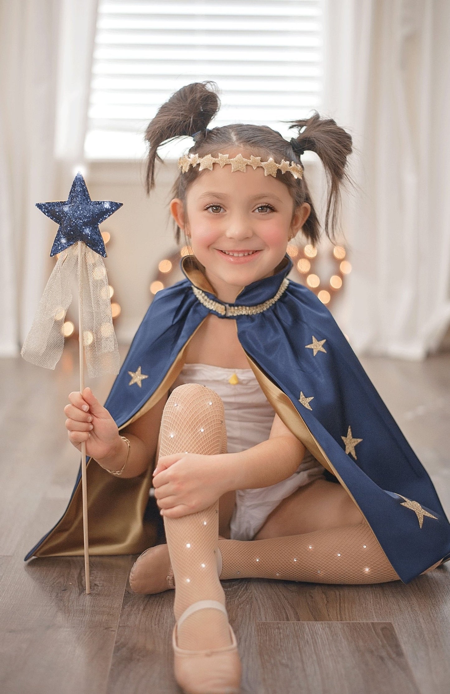 Wands - Glitter Sparkle Magic Wand - Navy/Gold