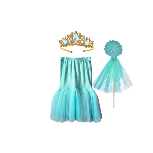 a little girl wearing a tiara and a dress