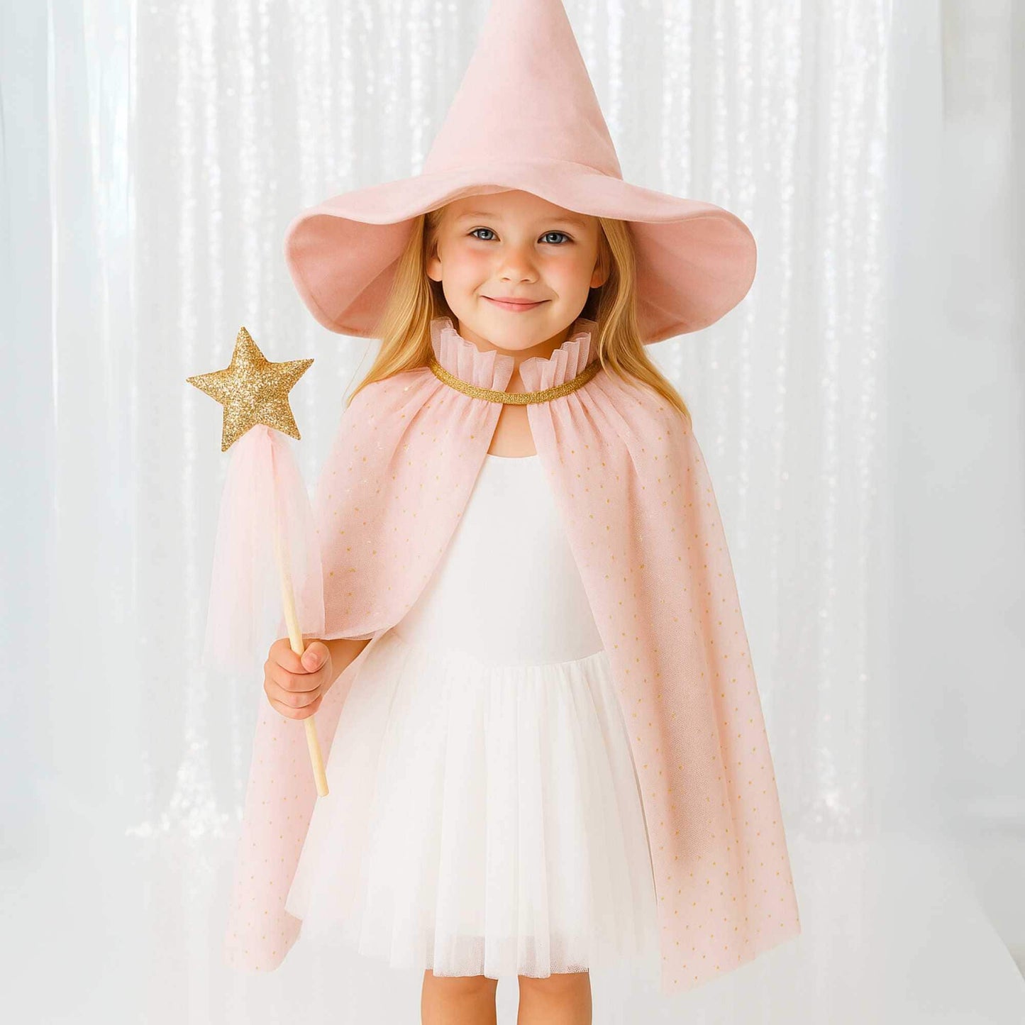 Kids Witch Costume Set  - Tulle Pink