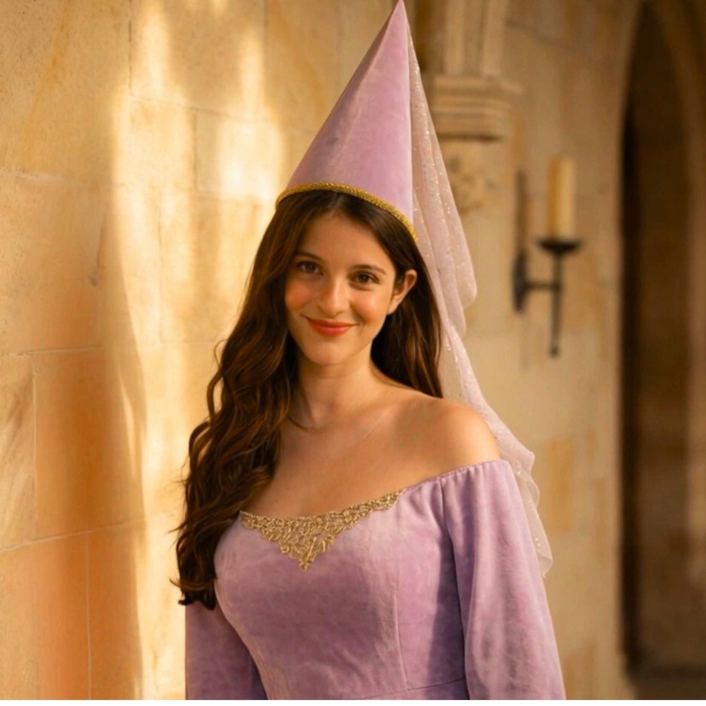 Medieval  Princess Hat  - Lilac/Purple