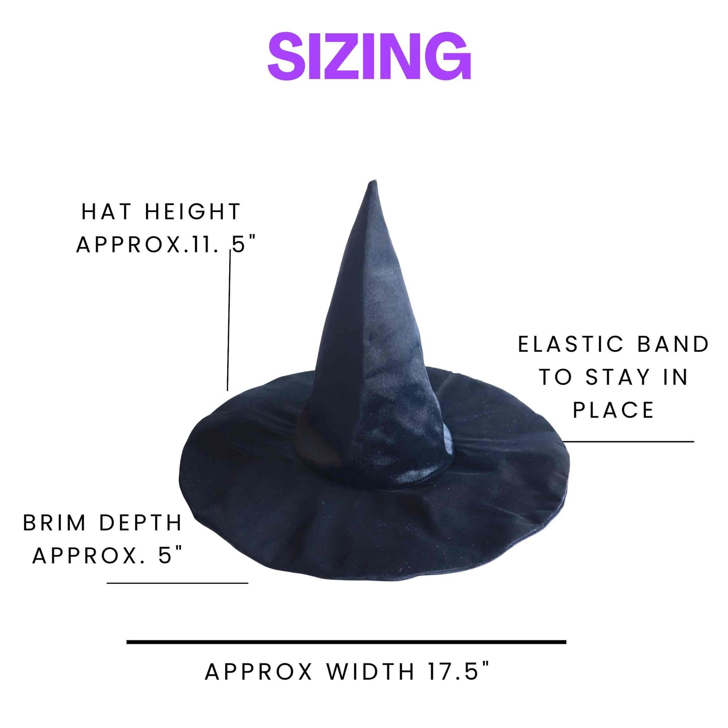 Adult Witch Satin Cape Set -   Black