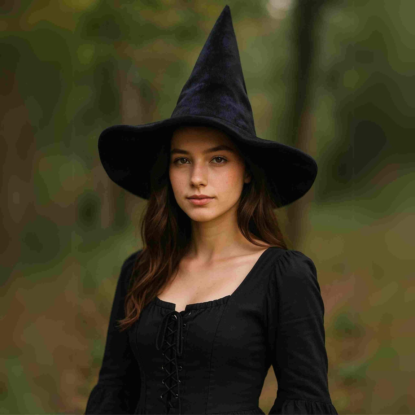 Adult Velvet Witch Hat - Black