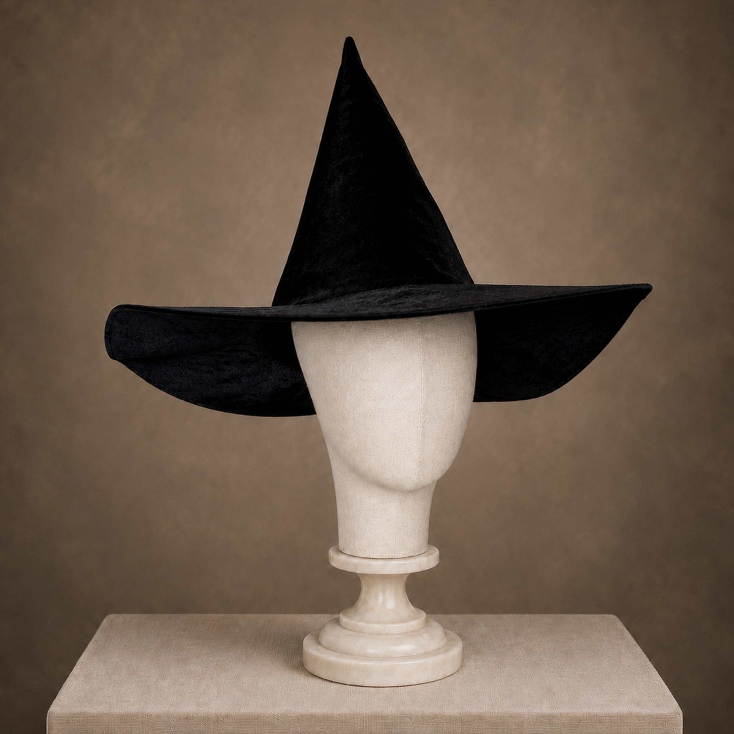 Adult Velvet Witch Hat - Black