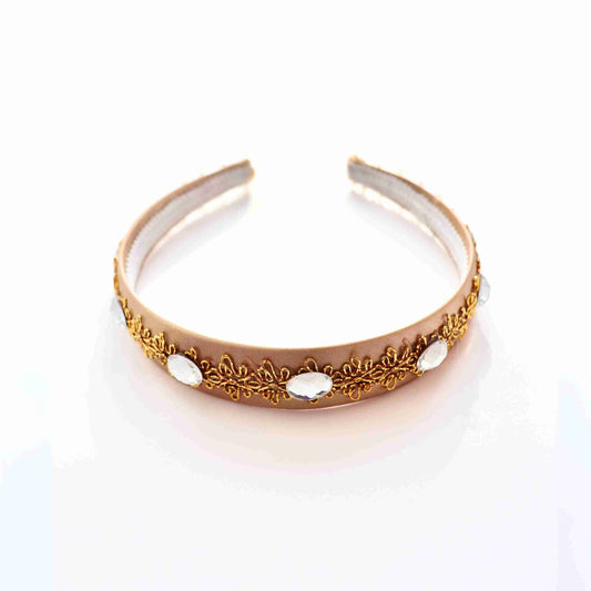 Jeweled Headband  - Clear Gem