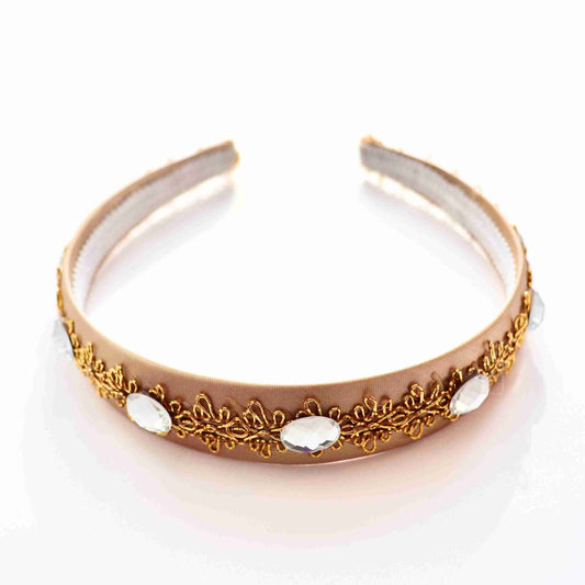 Jeweled Headband  - Clear Gem