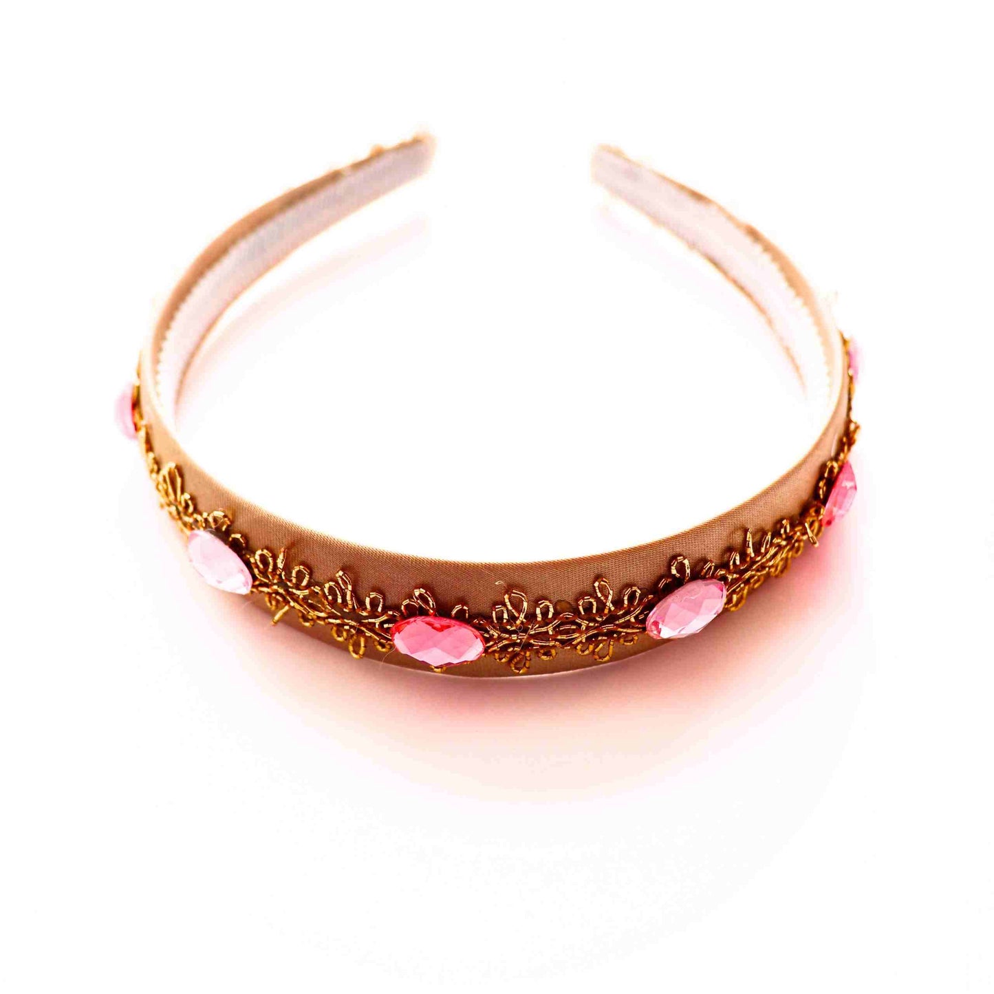 Jeweled Headband  - Clear/Pink/Purple Gem