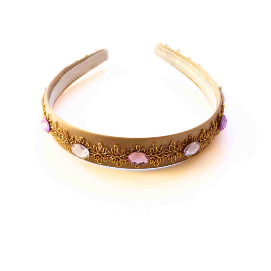 Jeweled Headband  - Purple Gem