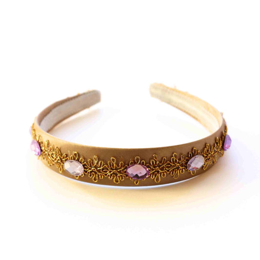 Jeweled Headband  - Purple Gem