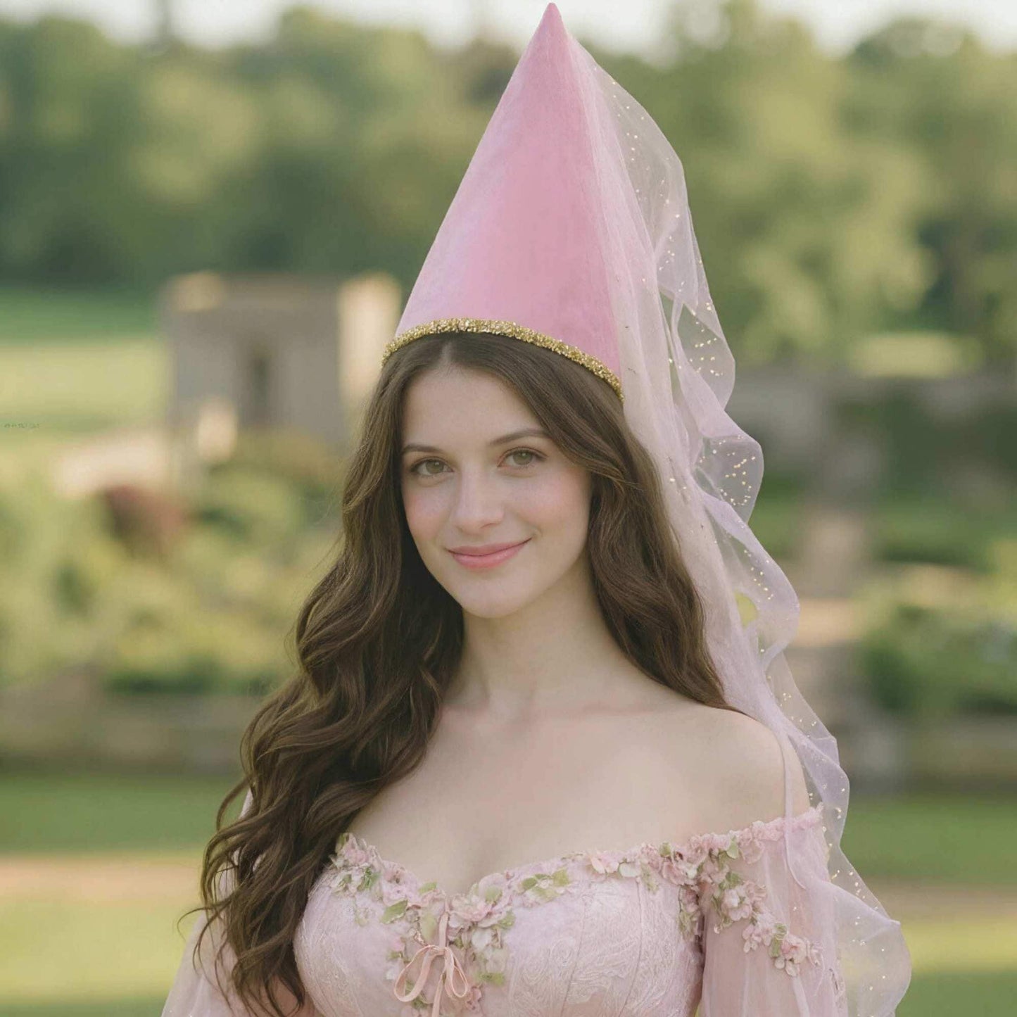 Medieval  Princess Hat  - Pink