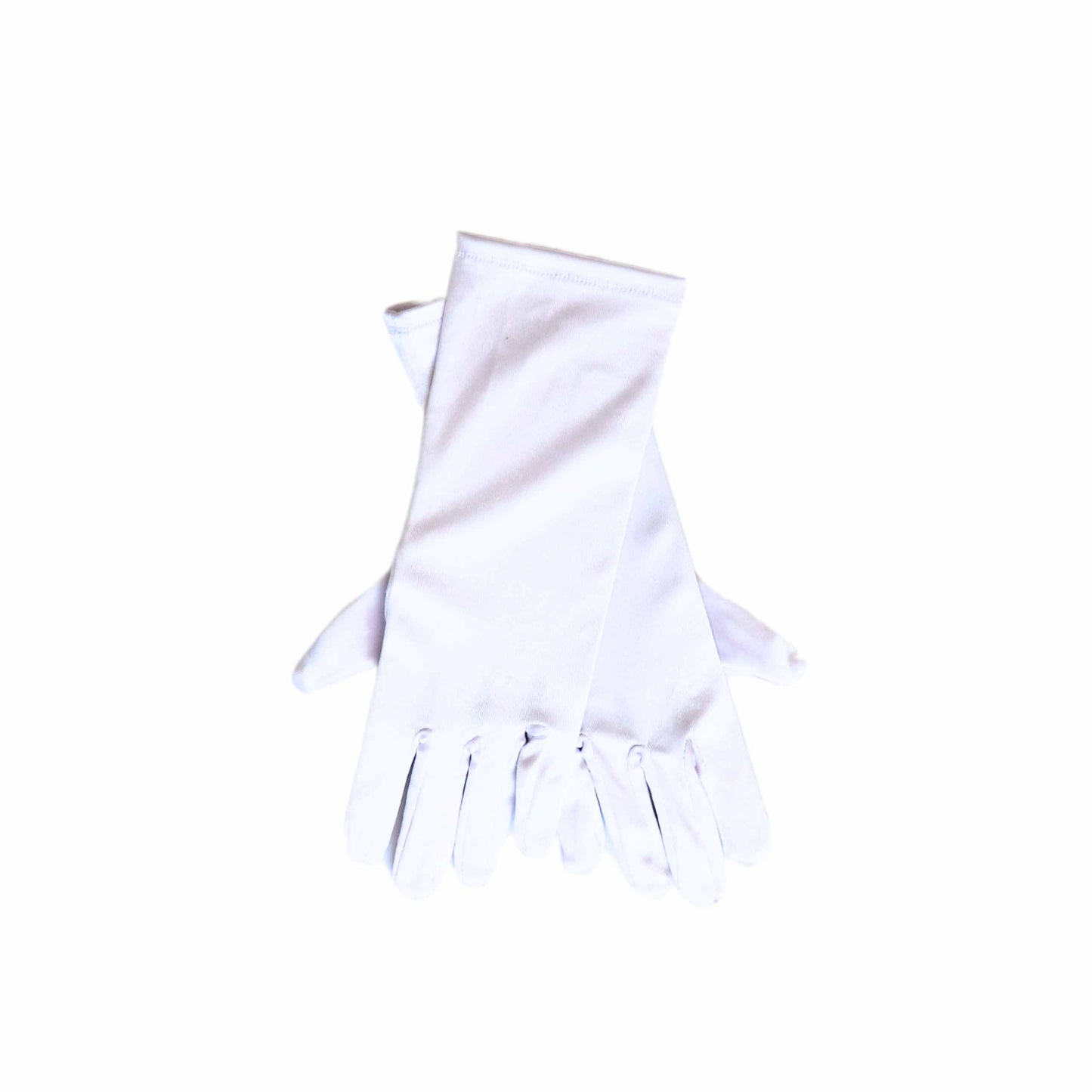 a pair of white gloves on a white background