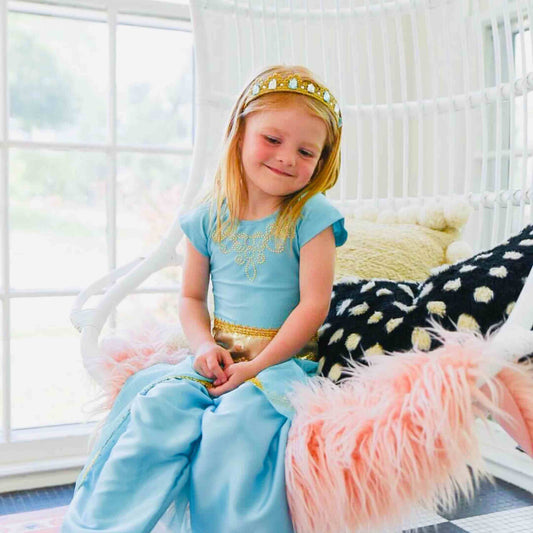 Princess Crown Headband  - Blue Gem