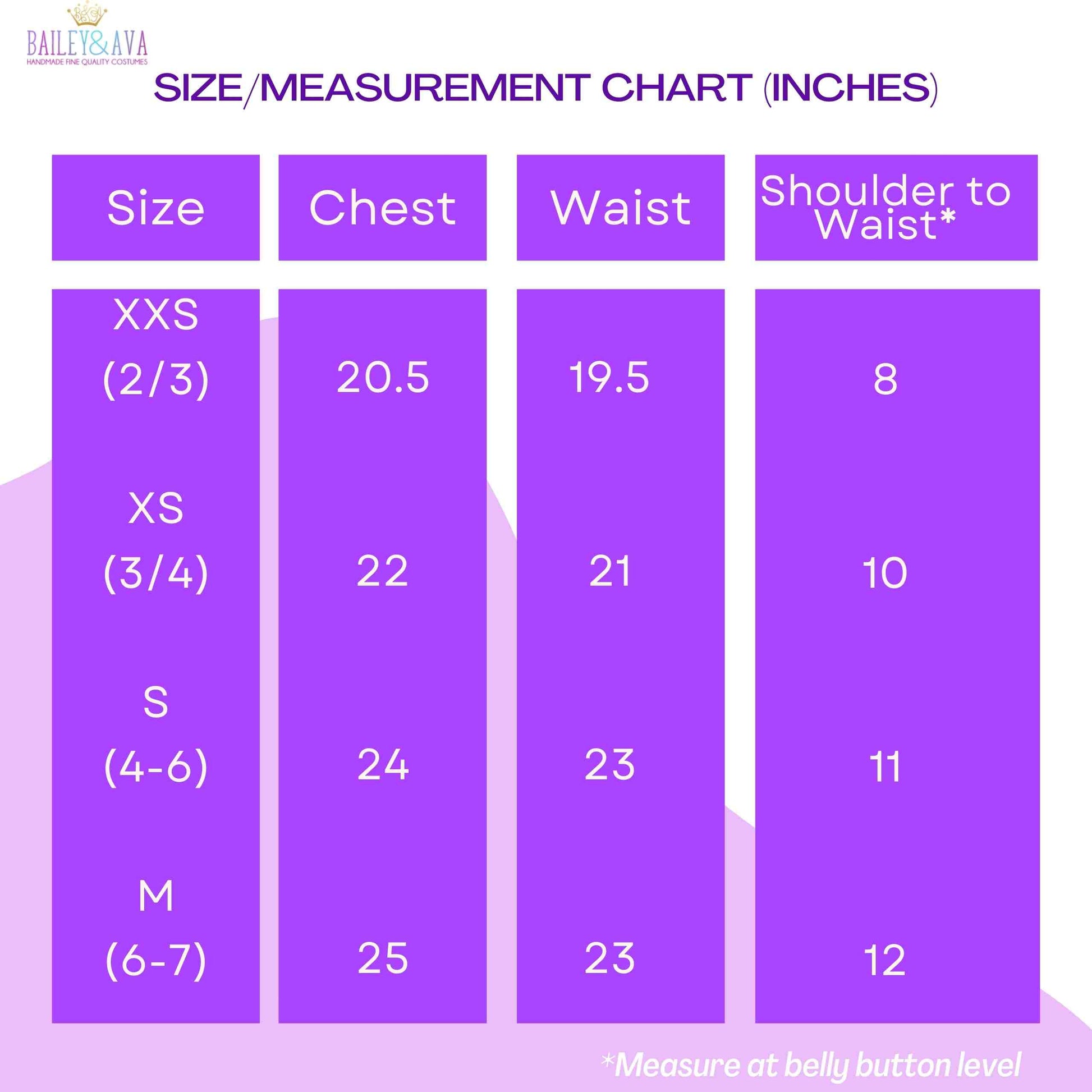a table with measurements and measurements for clothes