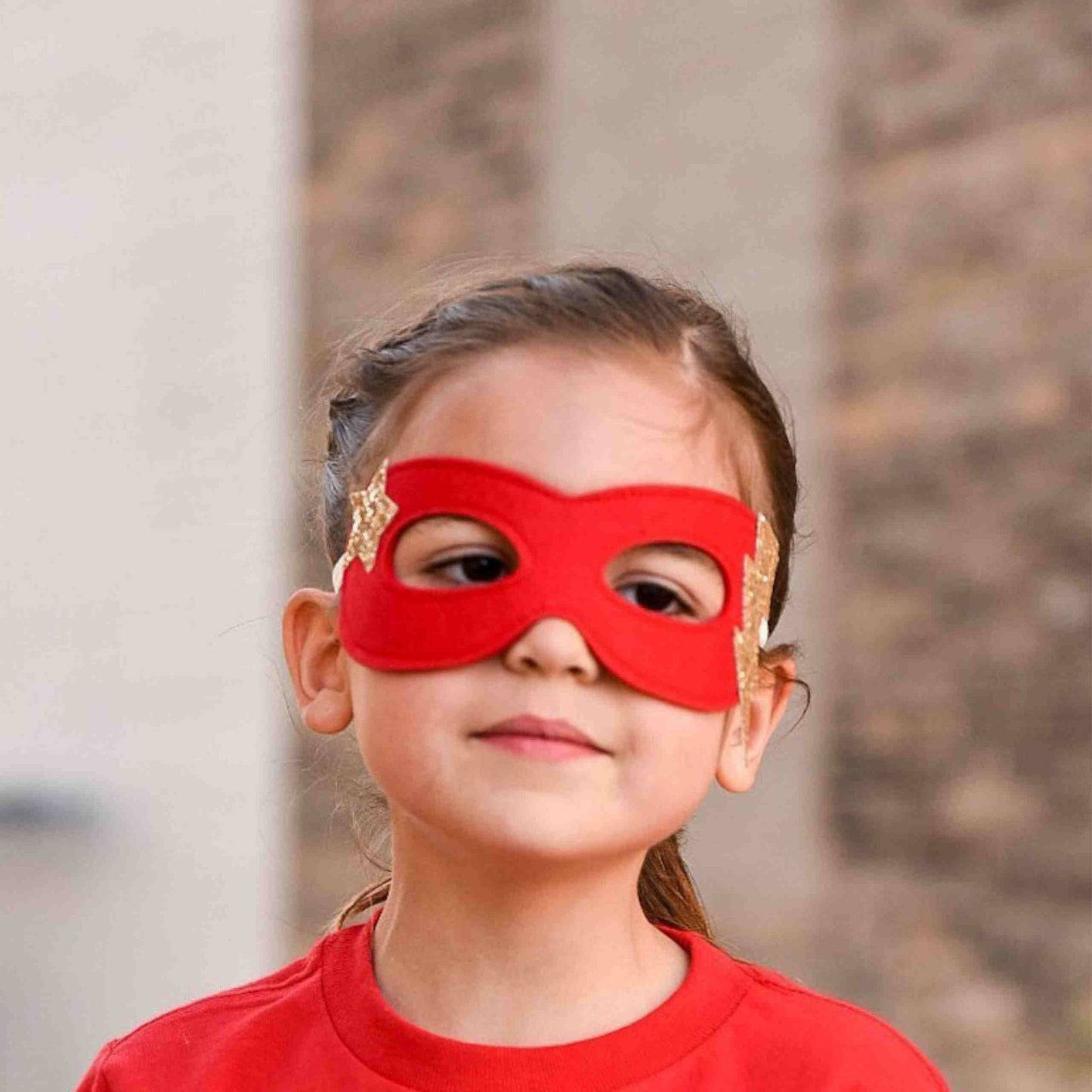 Lightning Bolt Costume Set, Metallic Red