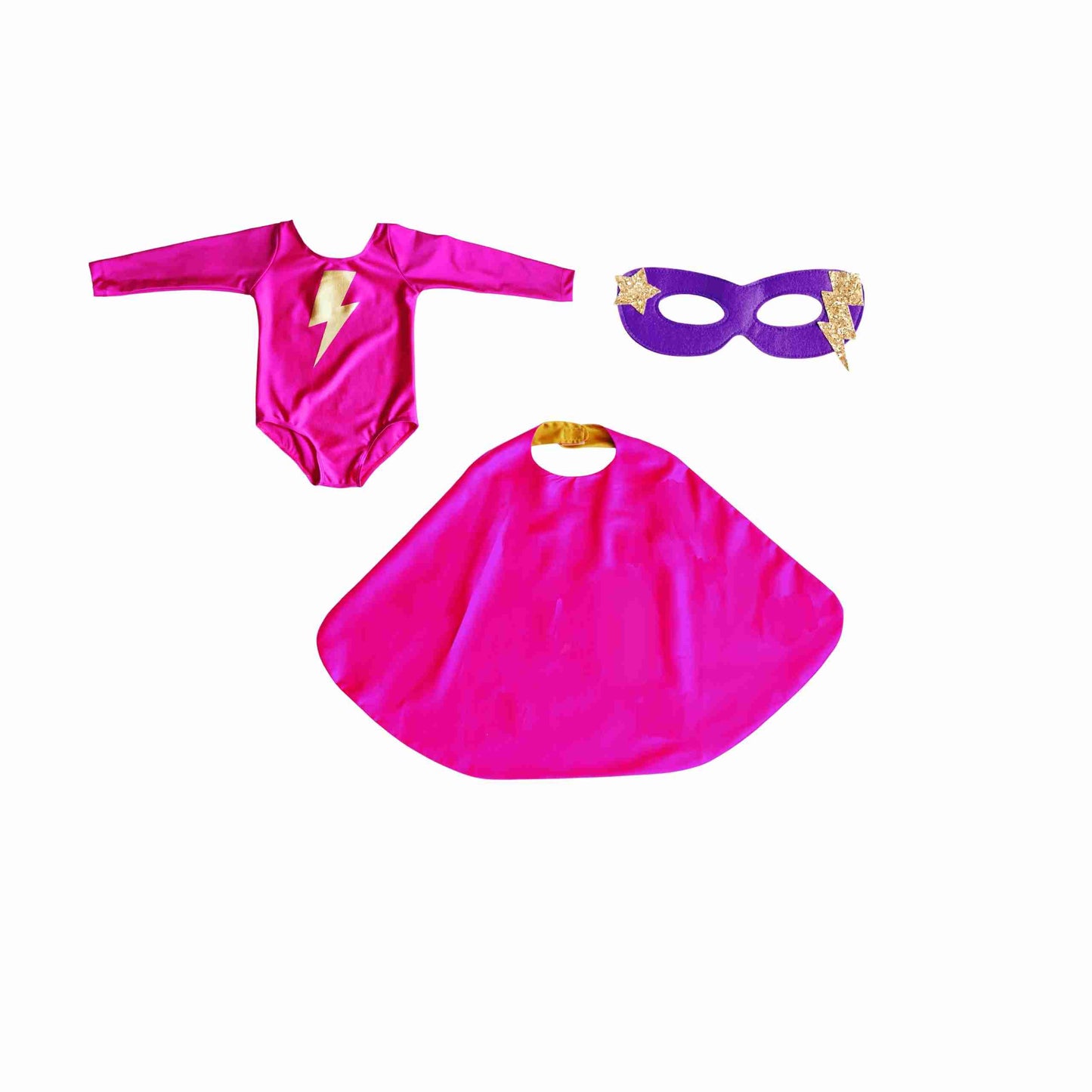 Lightning Bolt Costume Set, Pink/Gold