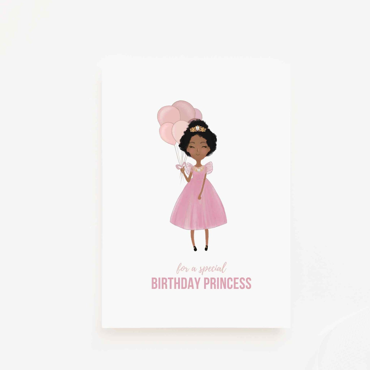 Birthday Princess in Pink Greeting Card