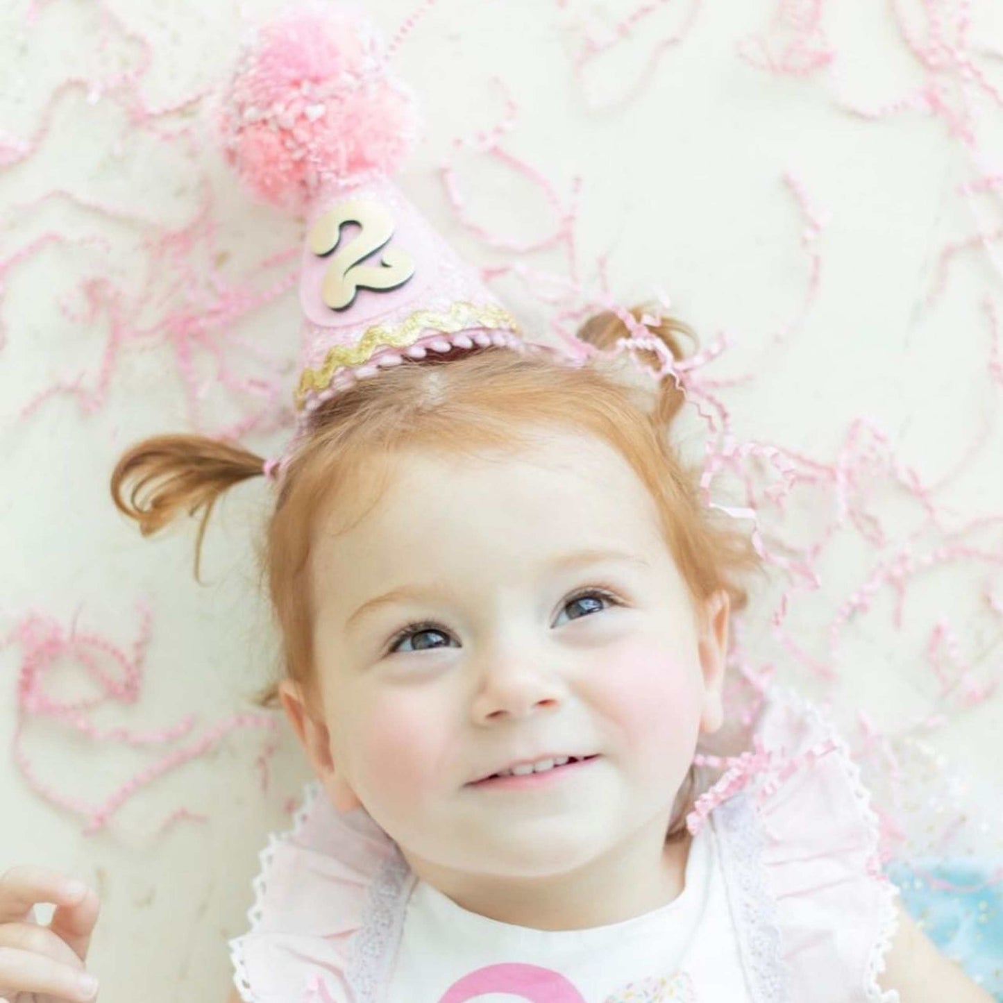Glitter Fabric Party Hat - Pink
