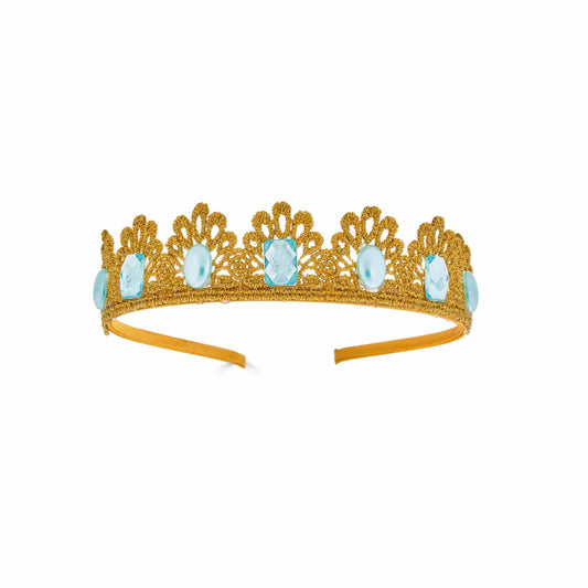 Princess Crown Headband  - Blue Gem