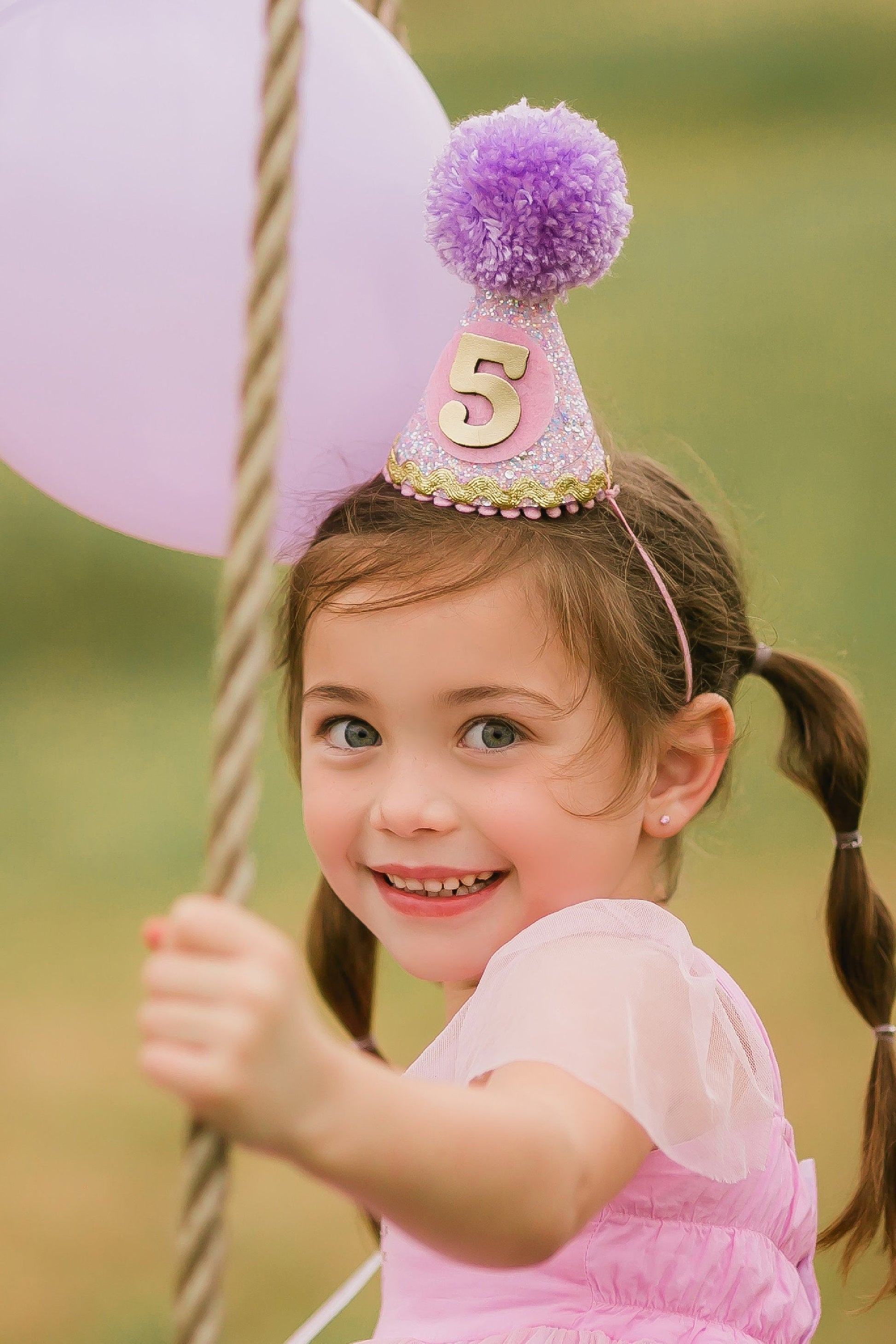 Custom Birthday Hat Custom - Pink Purple Gold Options