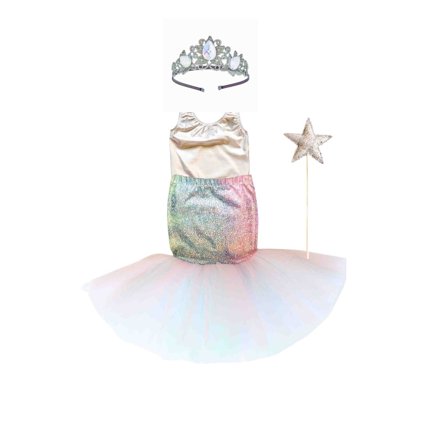 Custom Size  - Mermaid Costume Set - Unicorn/Silver