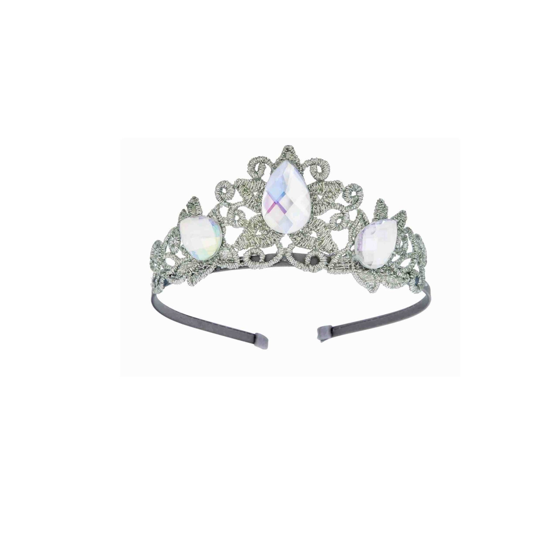 a tiara with a white mother of pearl in the center