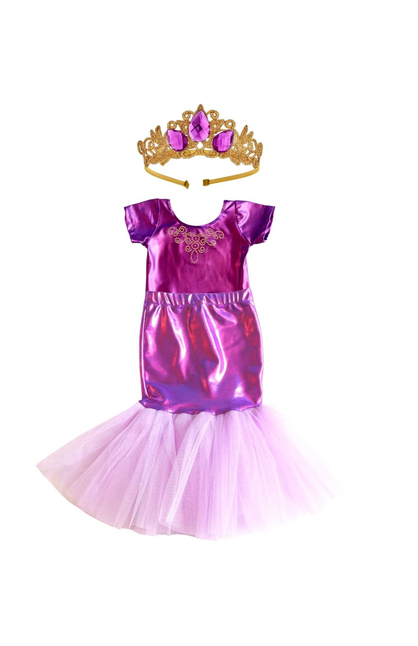 Mermaid Costume Set- Purple/Purple Shimmer