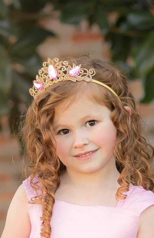 Princess Gift Set, Crowns + Wand, Gold & Pink