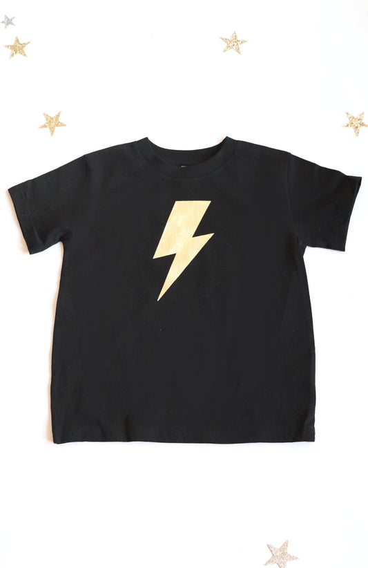 T-Shirt/Tee - Lightning Bolt  Tee - Black