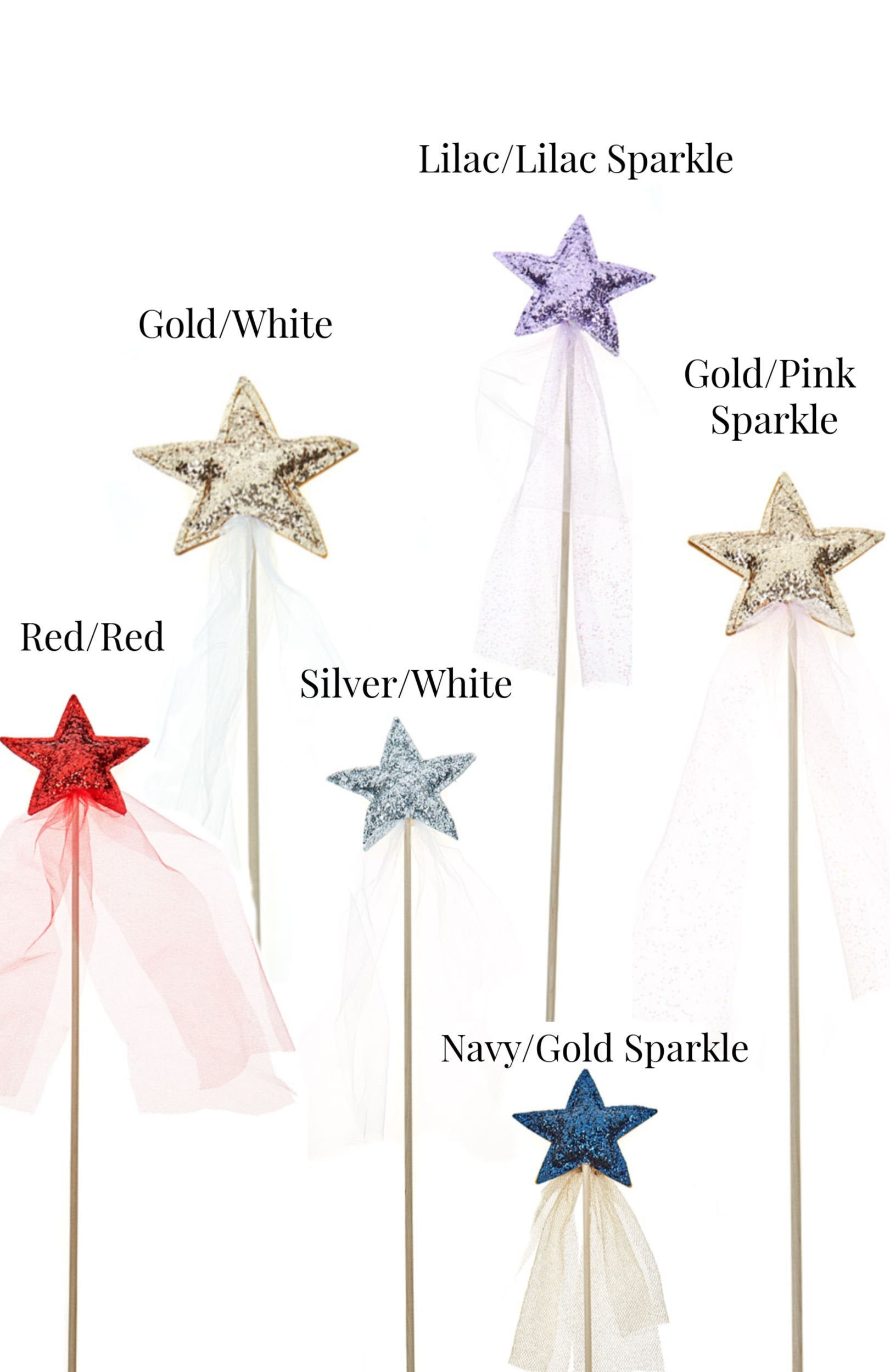 Wands - Glitter Sparkle Magic Wand - Navy/Gold