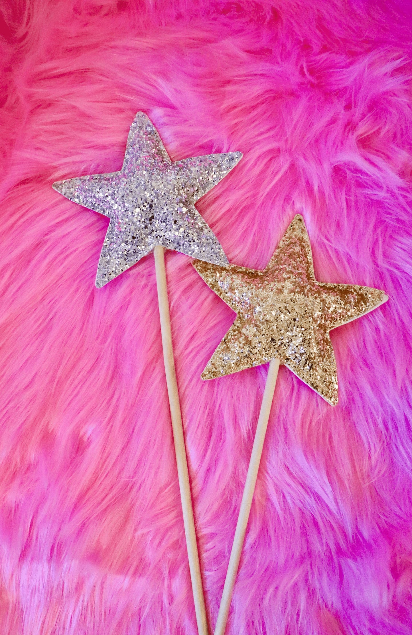 Wands - Large Star Wand In Gold Or Silver